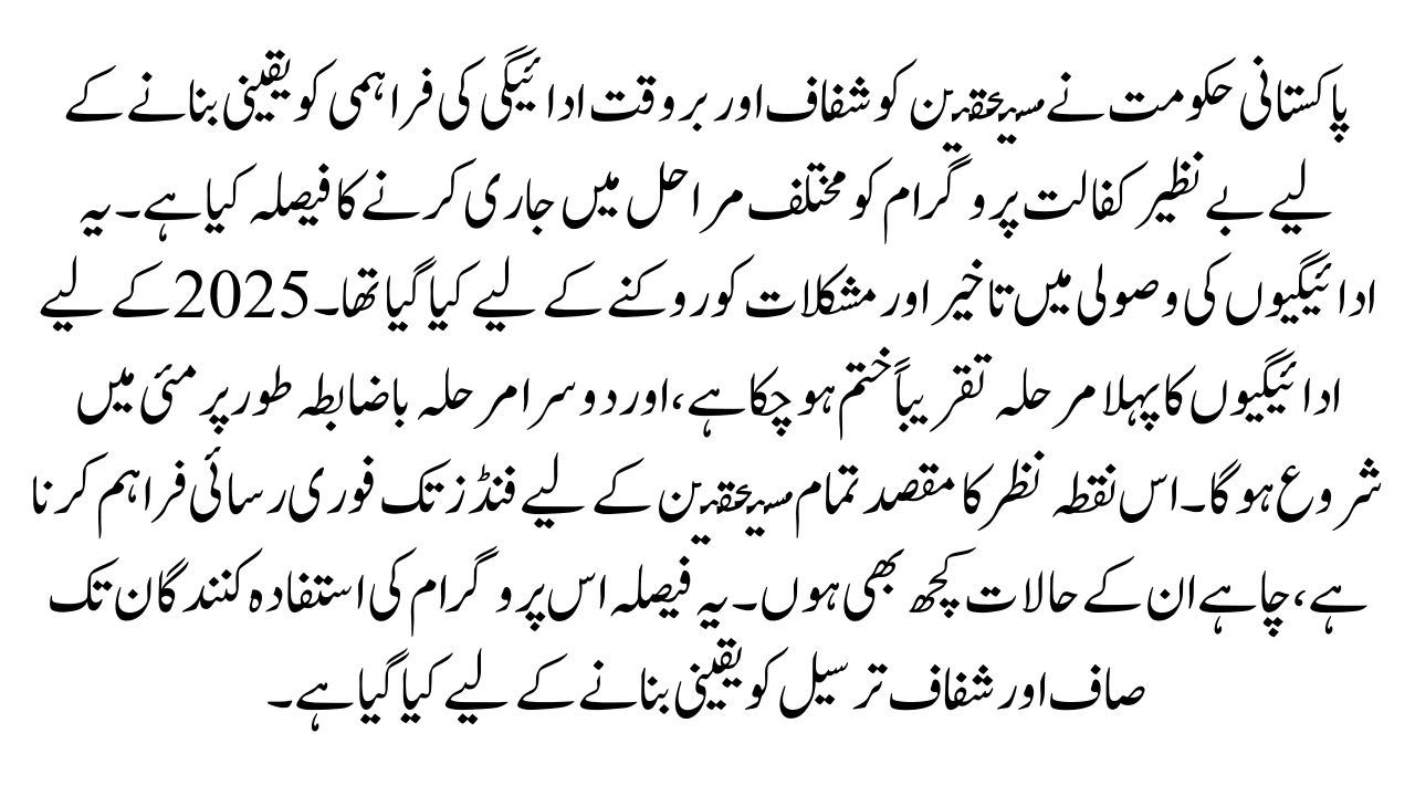 Benazir Kafalat 2025 Installment Phase II Districts