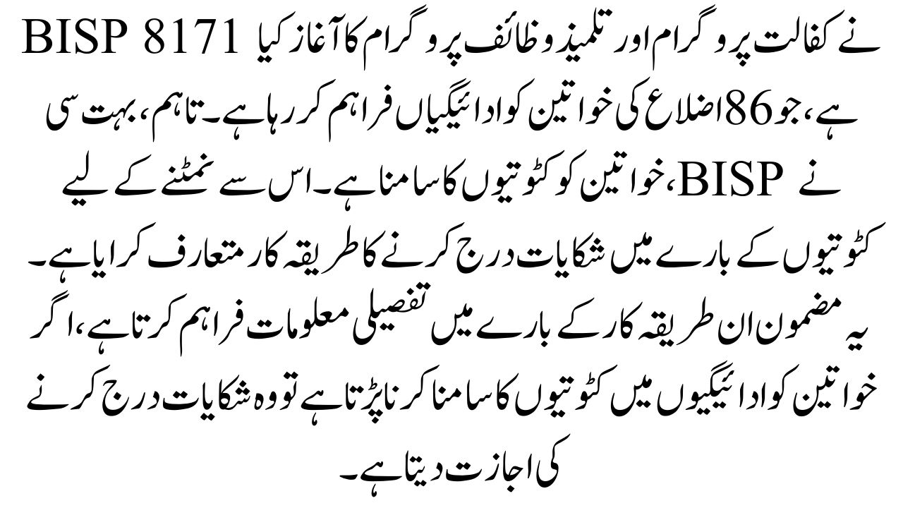 BISP 8171 New Payment