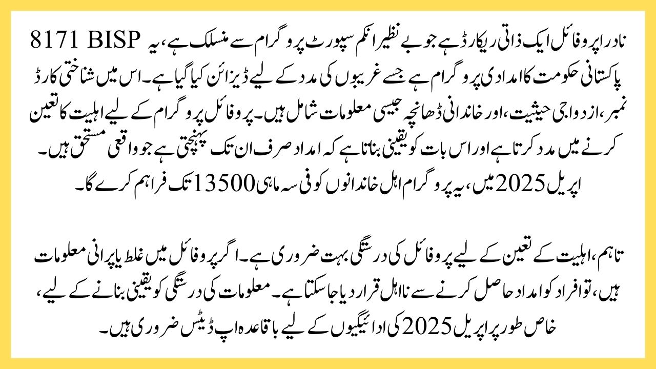 8171 BISP Nadra 
