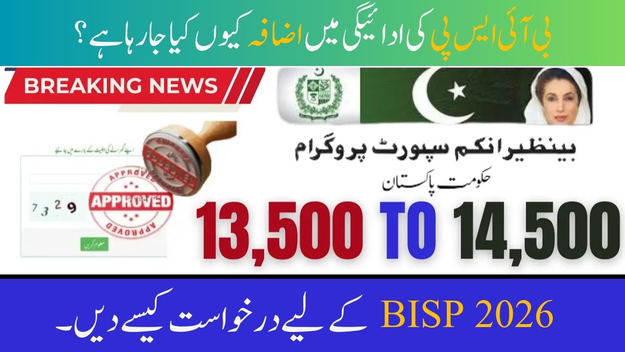 Beginning in January 2026, the BISP Kafalat Program Payment was raised to Rs. 14,500.